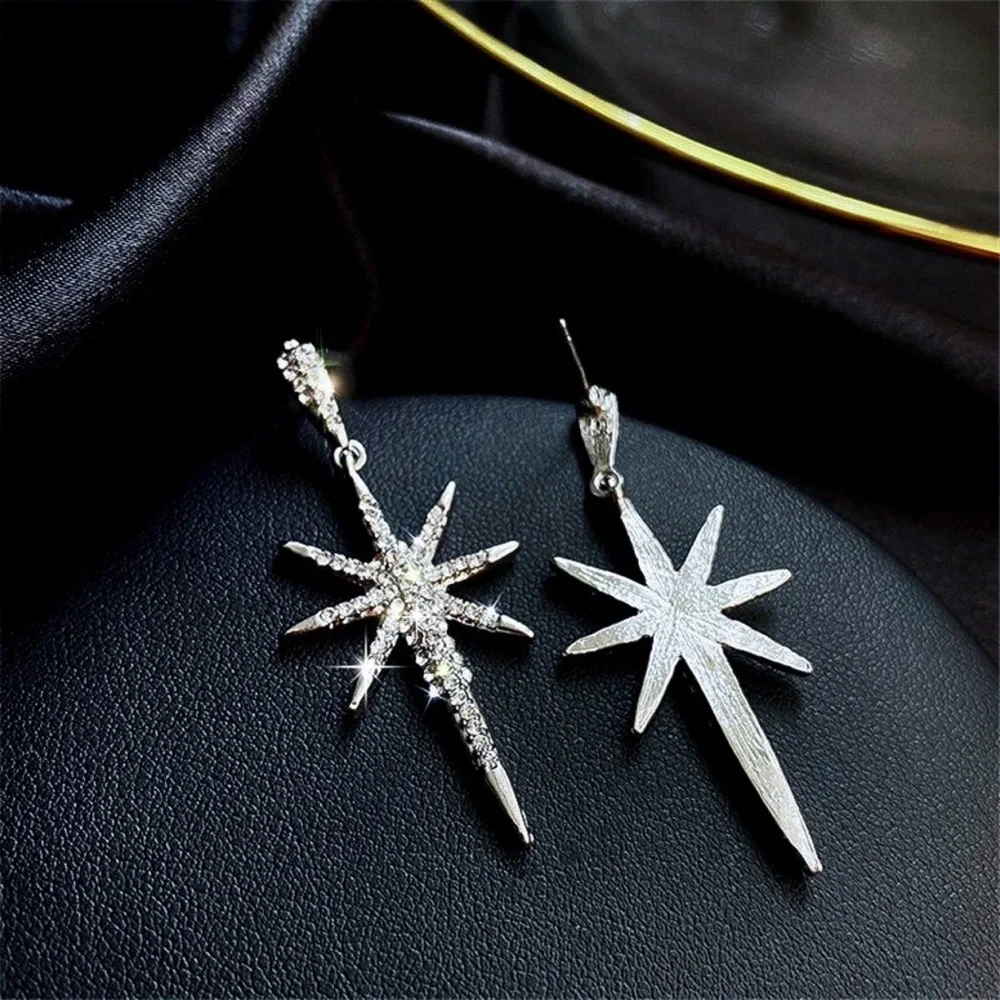 Any 2/$20! Crystal Pave Starburst Drop Earrings - Picture 6 of 12
